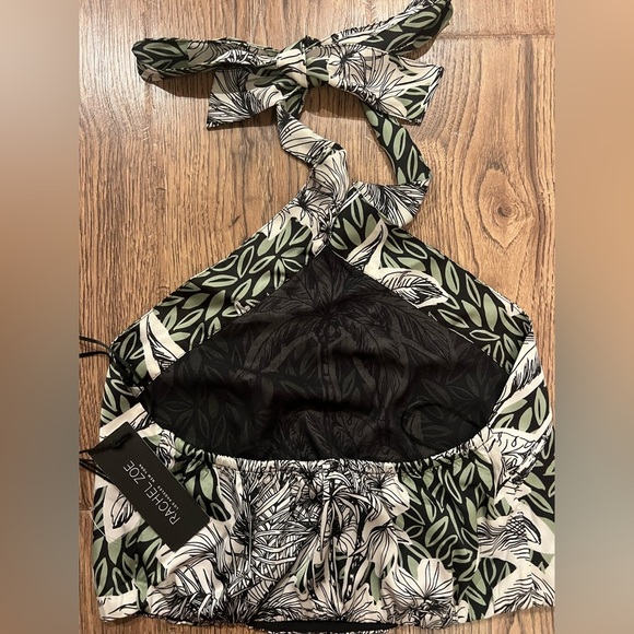 NWT Rachel Zoe Silky Tropical Bandana Crop Top Size S - Picture 5 of 6